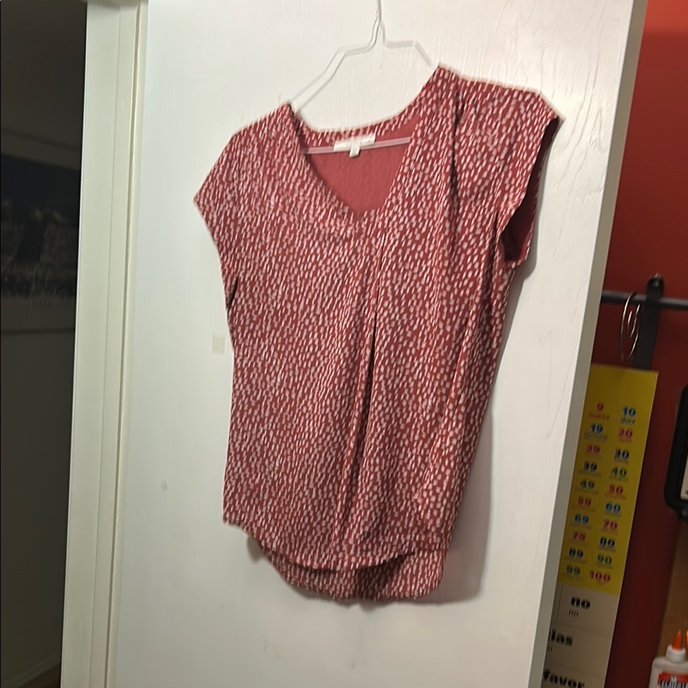 Women's Red Patterned Top